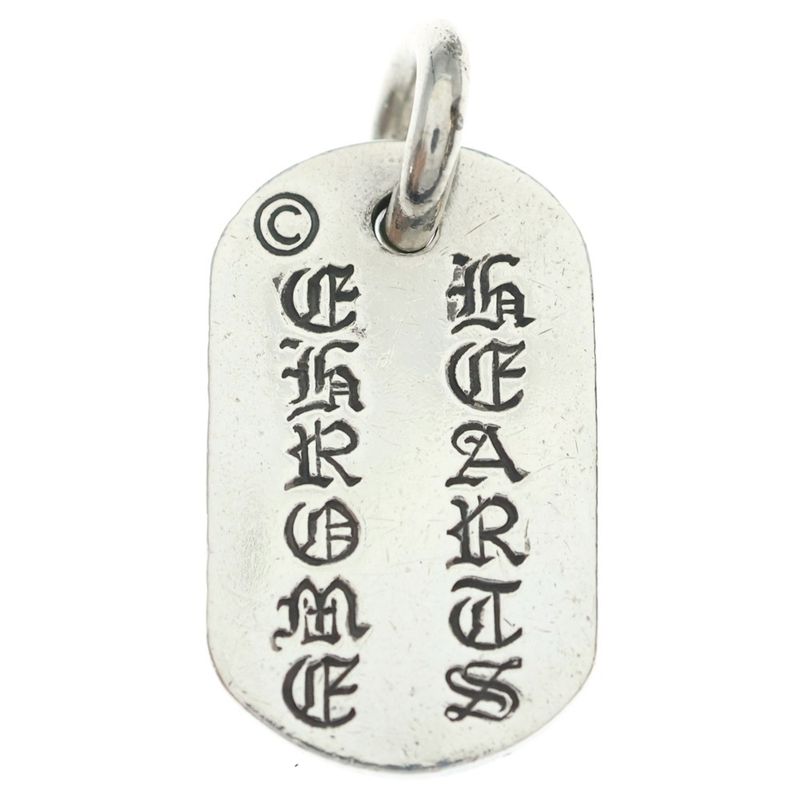 Chrome Hearts Raised Dogtag Dog Tag Nyc Limited Charm Silver Necklace Top