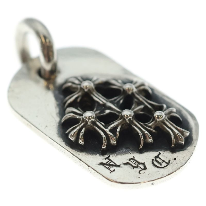 Chrome Hearts Raised Dogtag Dog Tag Nyc Limited Charm Silver Necklace Top