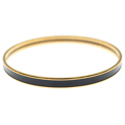 Hermes Uni Bangle Bracelet Black Gold