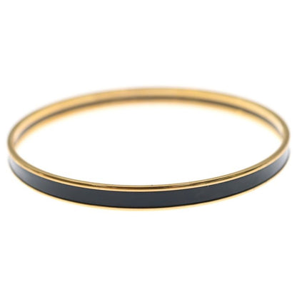 Hermes Uni Bangle Bracelet Black Gold