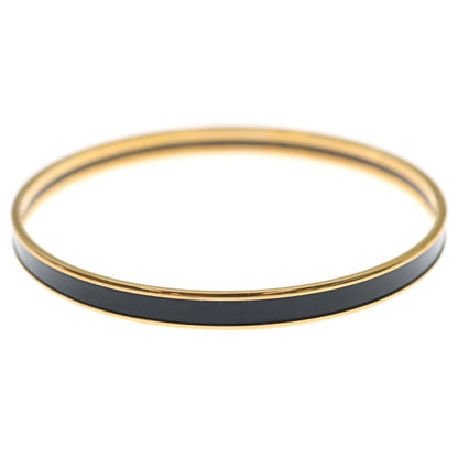 Hermes Uni Bangle Bracelet Black Gold
