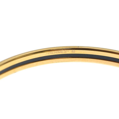 Hermes Uni Bangle Bracelet Black Gold