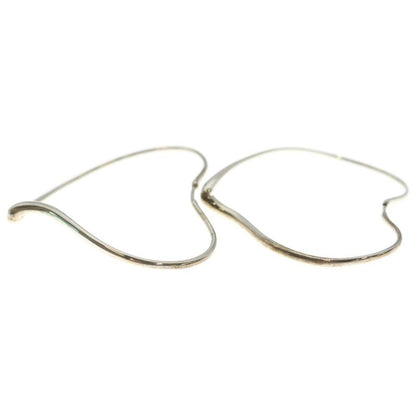 Tiffany & Co Open Heart Hoop Earrings 925 Sterling Silver