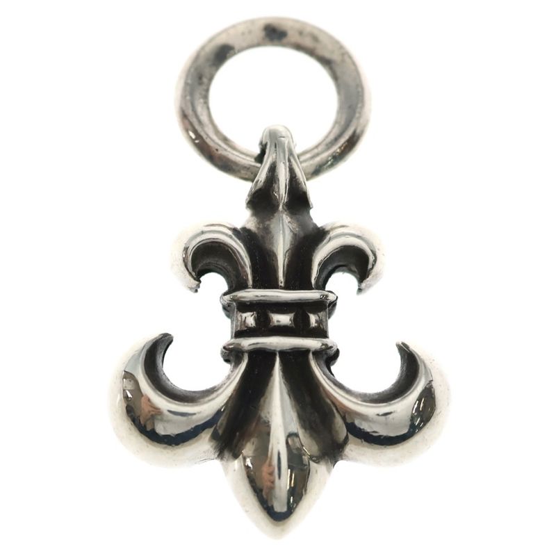 Chrome Hearts BS Fluer Charm P D BS Pave Diamond Silver Necklace Top