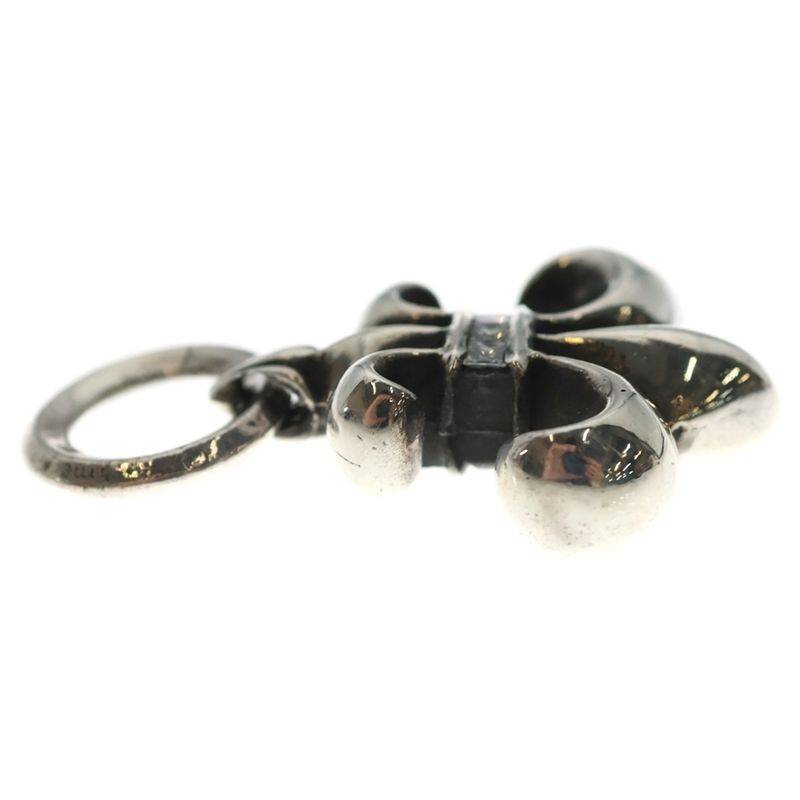 Chrome Hearts BS Fluer Charm P D BS Pave Diamond Silver Necklace Top