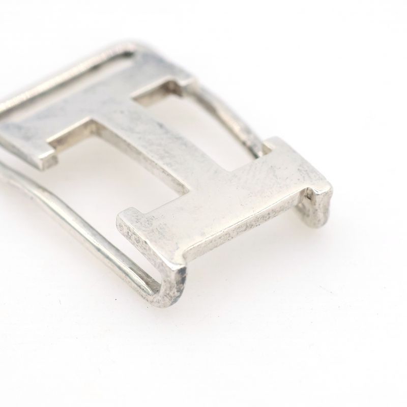 Hermes Constance Logo Money Clip Silver