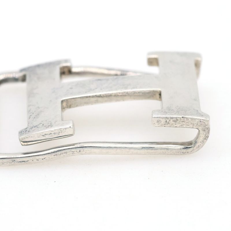Hermes Constance Logo Money Clip Silver
