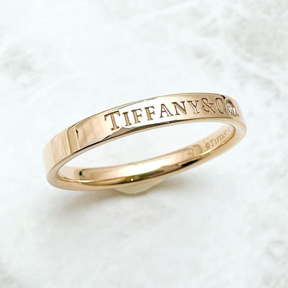 Tiffany & Co Band Diamond Ring Pink Gold