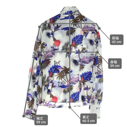 Gucci Allover Print Pullover Silk Long Sleeve Shirt White Sweater