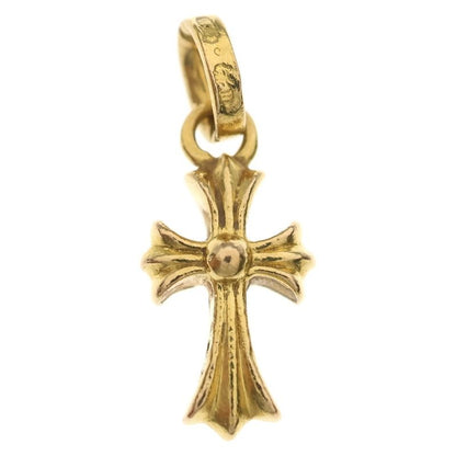 Chrome Hearts 22k Crs Bbyfat P Dia Baby Fat Cross Pave Diamond Pendant Top Gold
