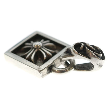 Chrome Hearts Framed CH Plus Charm Silver Necklace Top