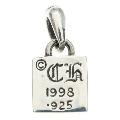 Chrome Hearts Framed CH Plus Charm Silver Necklace Top