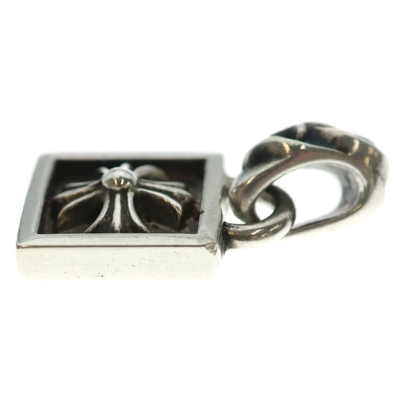 Chrome Hearts Framed CH Plus Charm Silver Necklace Top