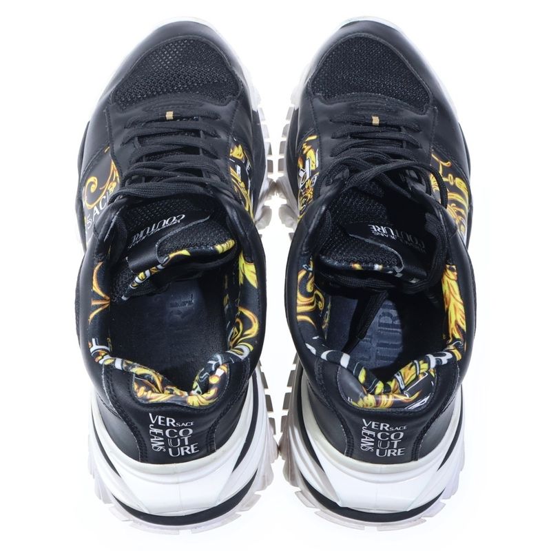 Versace Jeans Couture Trail Trek Chain Low Cut Sneakers Black