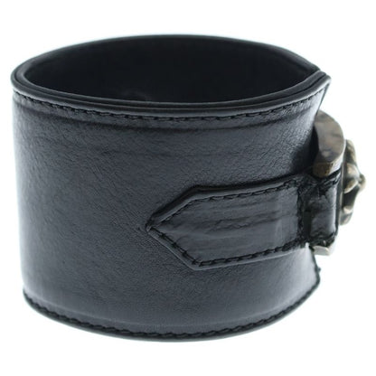 Chrome Hearts Harness Clasp Wide Leather Bracelet