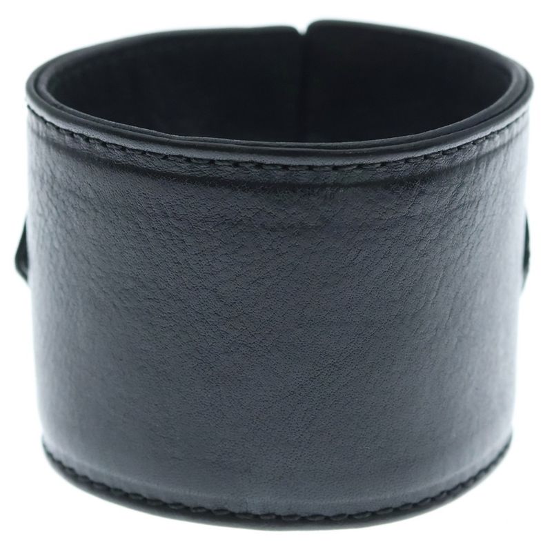 Chrome Hearts Harness Clasp Wide Leather Bracelet