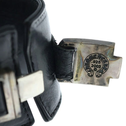 Chrome Hearts Harness Clasp Wide Leather Bracelet
