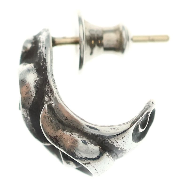 Chrome Hearts Carved Teardrop Earrings Silver