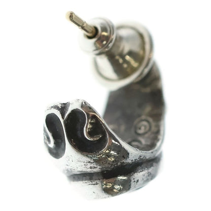 Chrome Hearts Carved Teardrop Earrings Silver