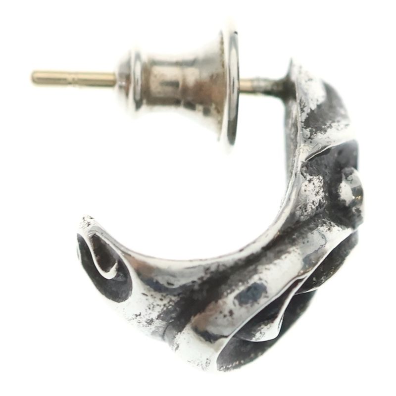 Chrome Hearts Carved Teardrop Earrings Silver