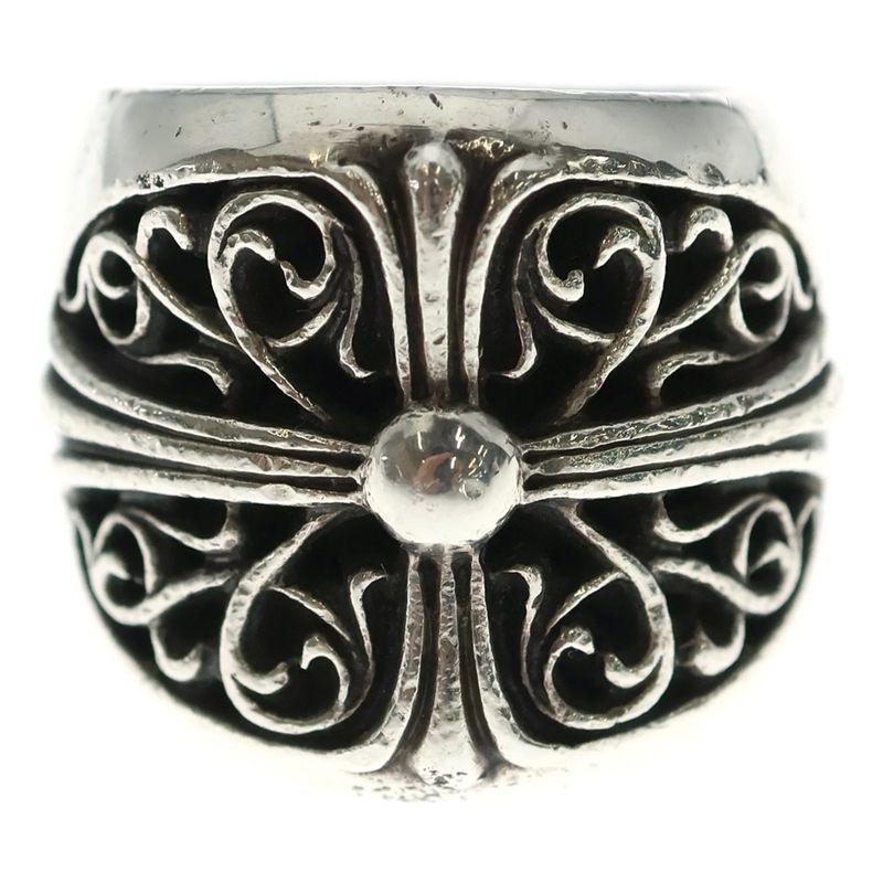 Chrome Hearts Classic Oval Cross Ring Silver with