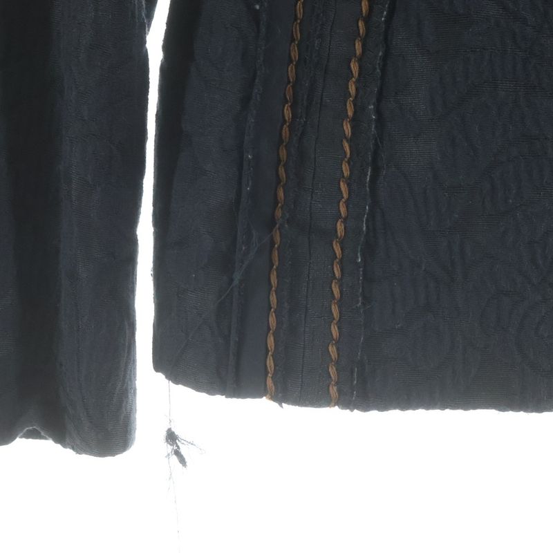 Prada Wild Stitch Flower Jacquard Tweed Jacket Black