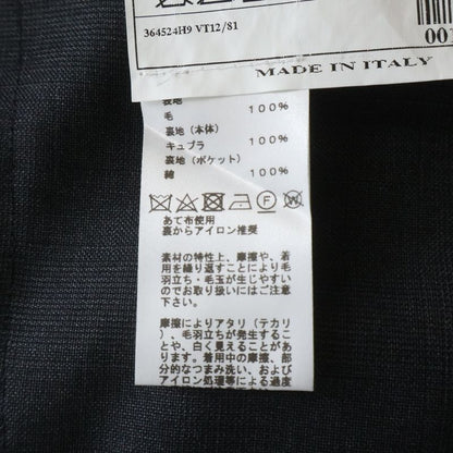 Hermes Cashmere Blend Wool Tailored Jacket Trousers Long Pants Set Suit Gray