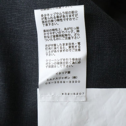 Hermes Cashmere Blend Wool Tailored Jacket Trousers Long Pants Set Suit Gray