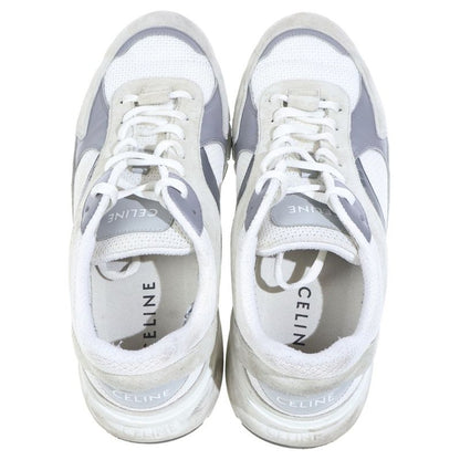 Celine Lace Up Low Cut Sneakers White Gray