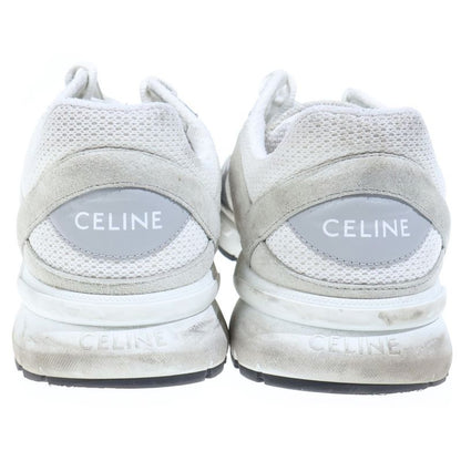 Celine Lace Up Low Cut Sneakers White Gray