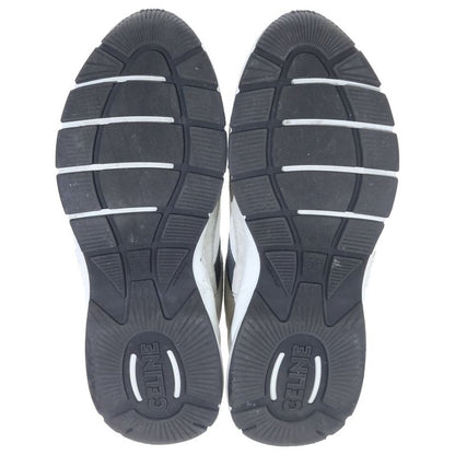 Celine Lace Up Low Cut Sneakers White Gray