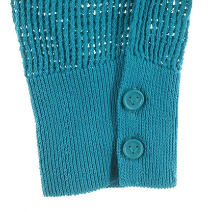 Bottega Veneta Mesh Knit Cardigan Long Sleeve Shirt Blue