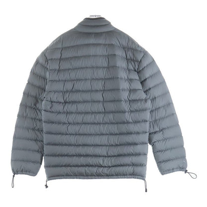 Miu Logo Embroidery Zip Up Puffer Jacket Gray