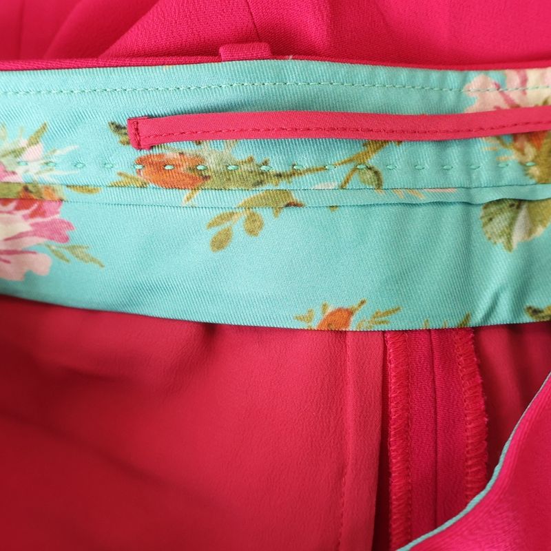 Gucci Viscose Panst Hem Lace Rayon Pants Pink