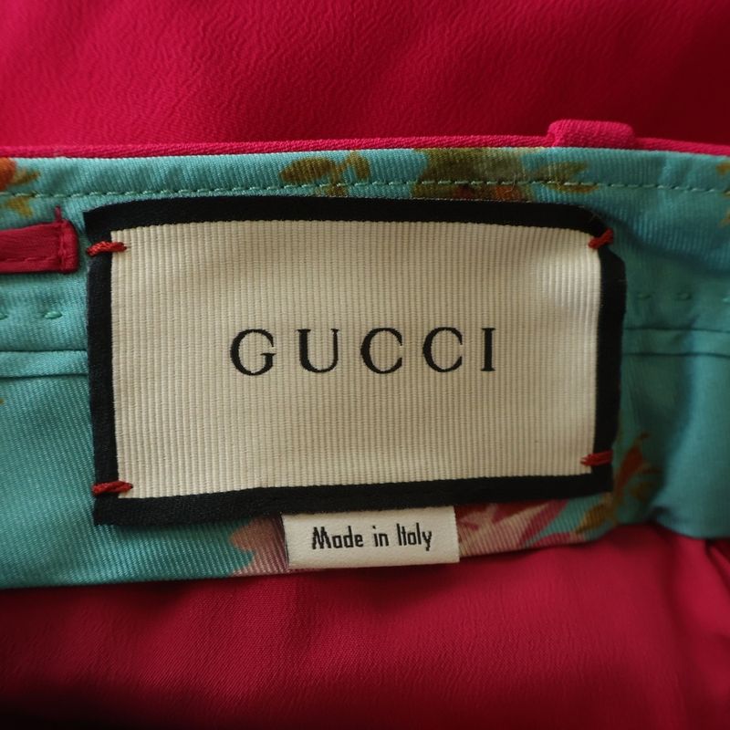 Gucci Viscose Panst Hem Lace Rayon Pants Pink