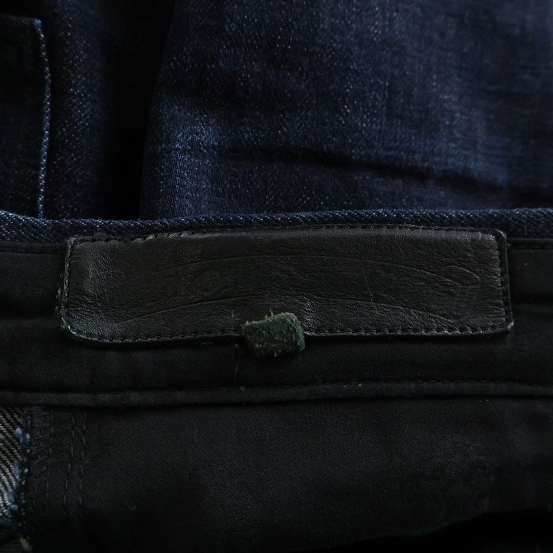 Chrome Hearts Dnm Pants Crs Btn Indigo Cross Ball Button Washed Denim