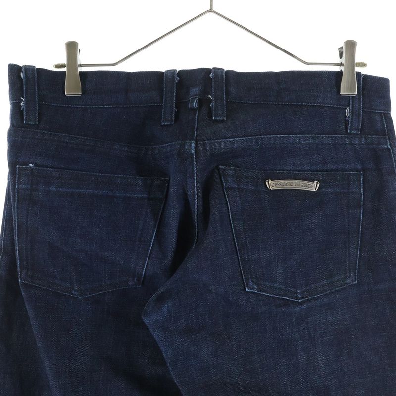 Chrome Hearts Dnm Pants Crs Btn Indigo Cross Ball Button Washed Denim