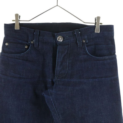 Chrome Hearts Dnm Pants Crs Btn Indigo Cross Ball Button Washed Denim
