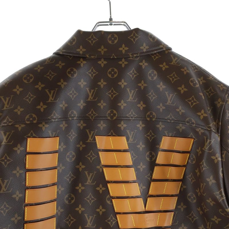Louis Vuitton Monogram LV Toile Military Jacket Brown Lsr