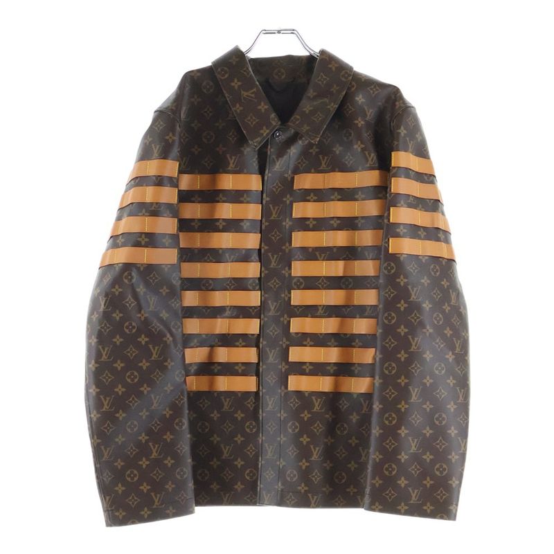 Louis Vuitton Monogram LV Toile Military Jacket Brown Lsr