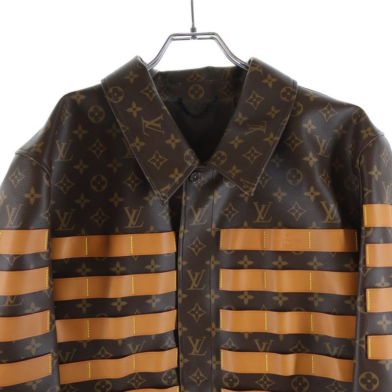 Louis Vuitton Monogram LV Toile Military Jacket Brown Lsr