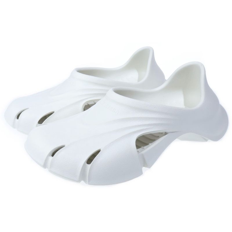 Balenciaga Mold Closed Rubber Sandals White