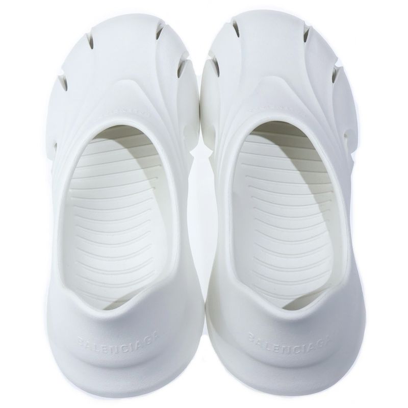 Balenciaga Mold Closed Rubber Sandals White
