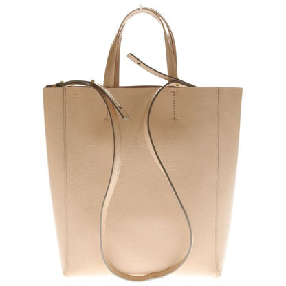 Celine Vertical Cover Small 2-Way Shoulder Bag Tote Pink Beige Leather Gold