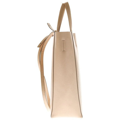 Celine Vertical Cover Small 2-Way Shoulder Bag Tote Pink Beige Leather Gold