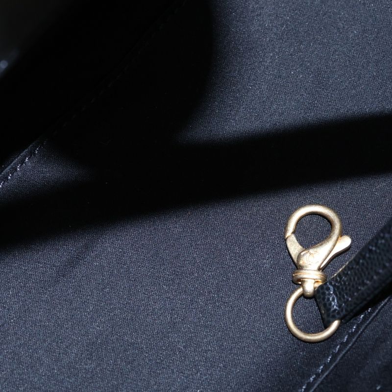 Chanel 25 Backpack Leather Chain Black Gold