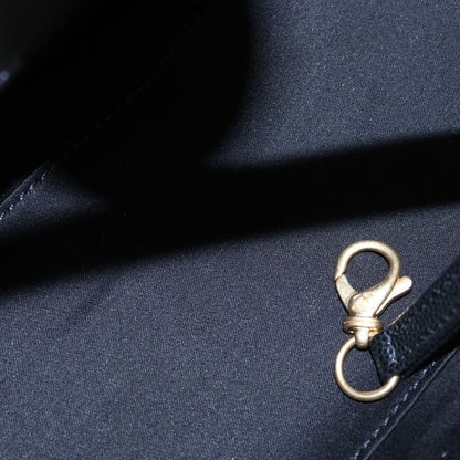 Chanel 25 Backpack Leather Chain Black Gold