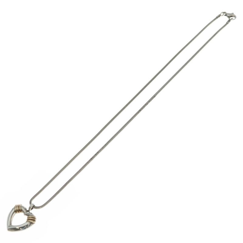 Tiffany & Co Heart Necklace Pendant Snake Chain Silver Gold