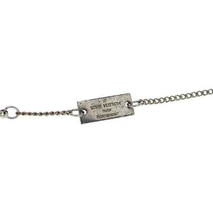 Louis Vuitton Monogram Ring Necklace Pendant Chain Silver
