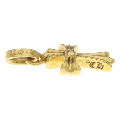 Chrome Hearts 22k Crs Bbyfat P Dia Baby Fat Cross Pave Diamond Pendant Top Gold